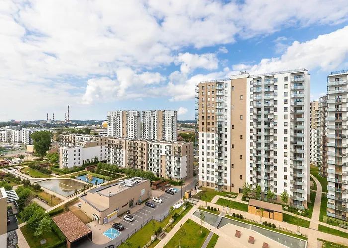 Nowoczesny Z Parkingiem Nowa Letnica By Renters Prestige アパート グダニスク